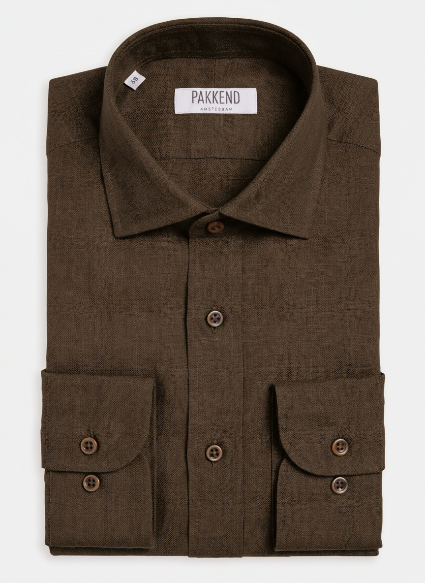 Dark Brown Linen Shirt
