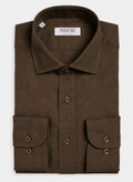 Dark Brown Linen Shirt