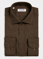 Dark Brown Linen Shirt