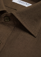 Dark Brown Linen Shirt