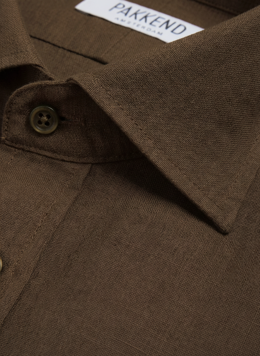 Dark Brown Linen Shirt
