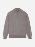 Taupe Fine Merino Half-Zip
