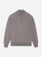 Taupe Fine Merino Half-Zip