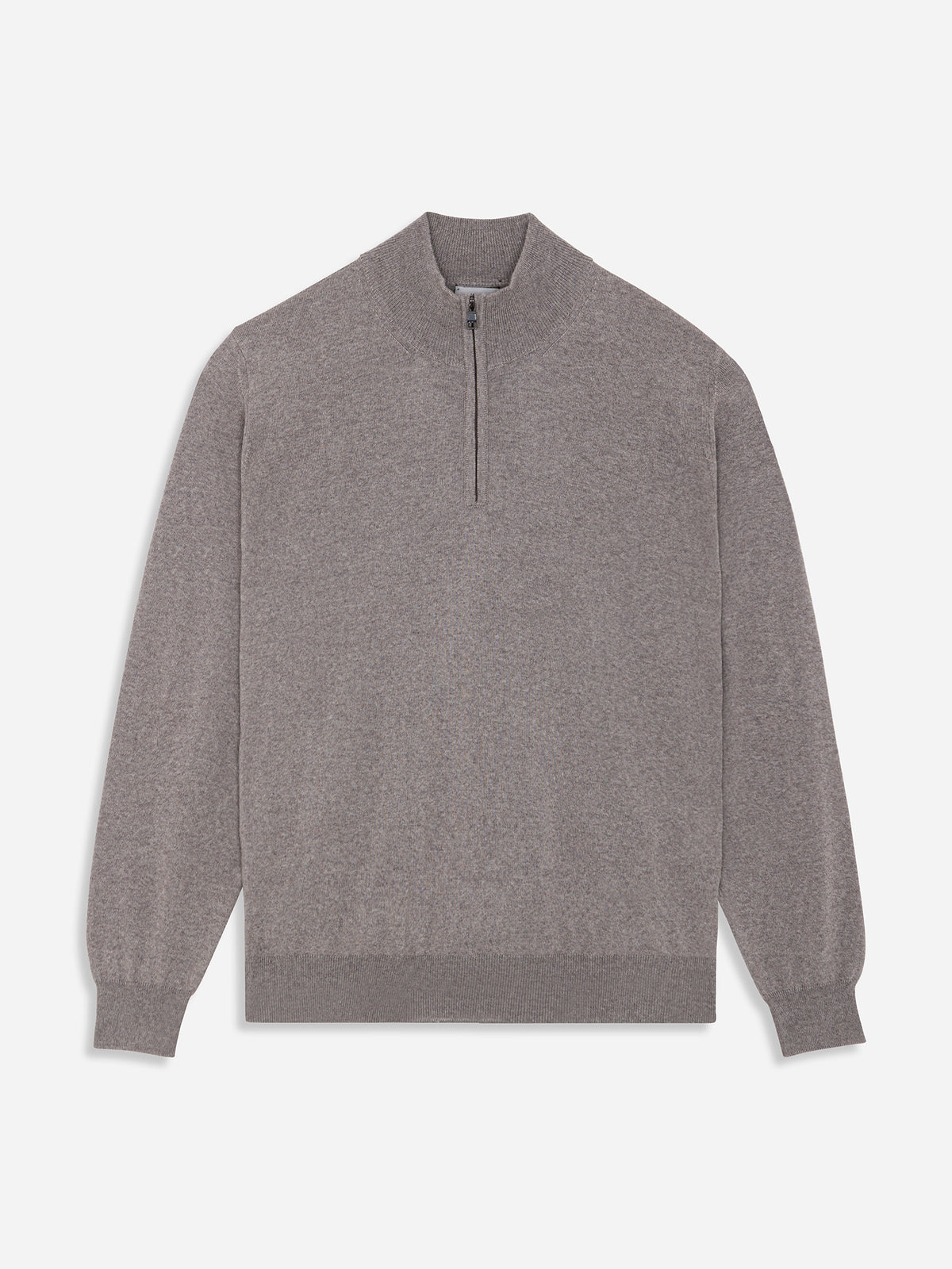 Taupe Fine Merino Half-Zip