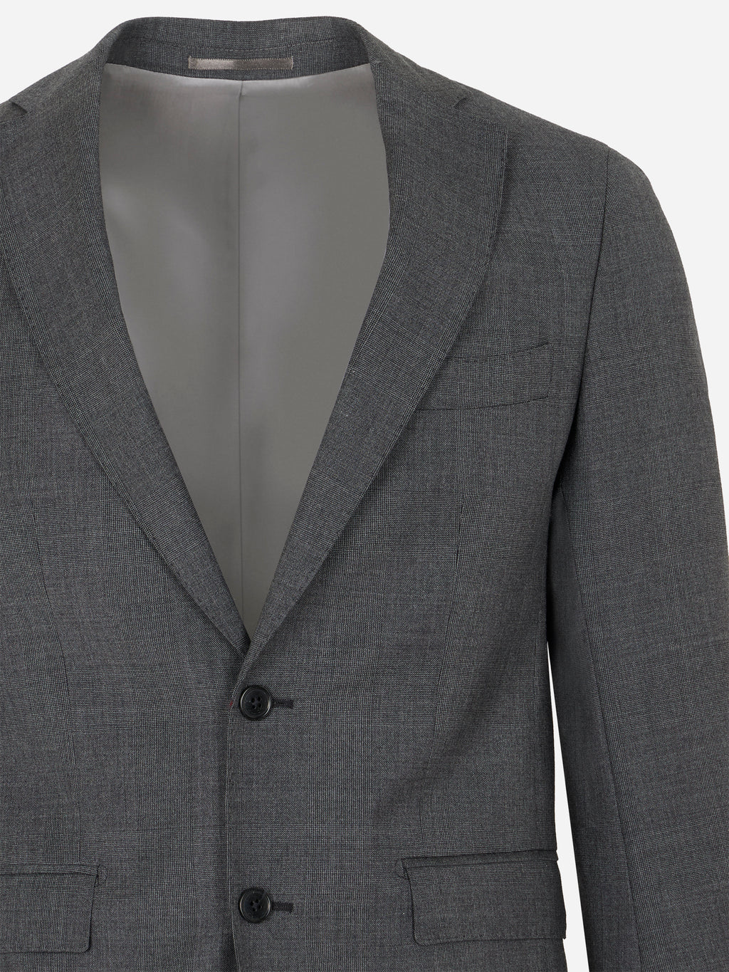 Dark Grey Super 110's Check Suit