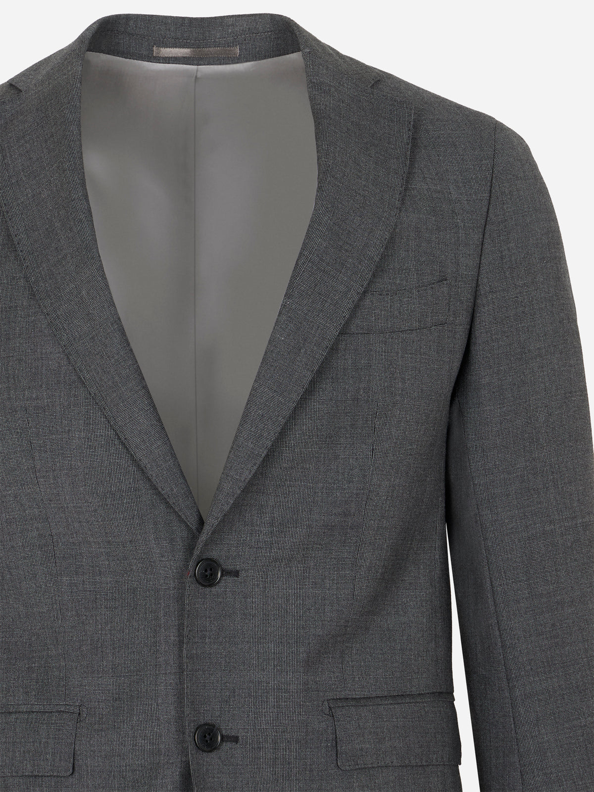 Dark Grey Super 110's Check Suit