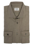 Khaki Brushed Cotton Shirt