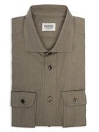Khaki Brushed Cotton Shirt