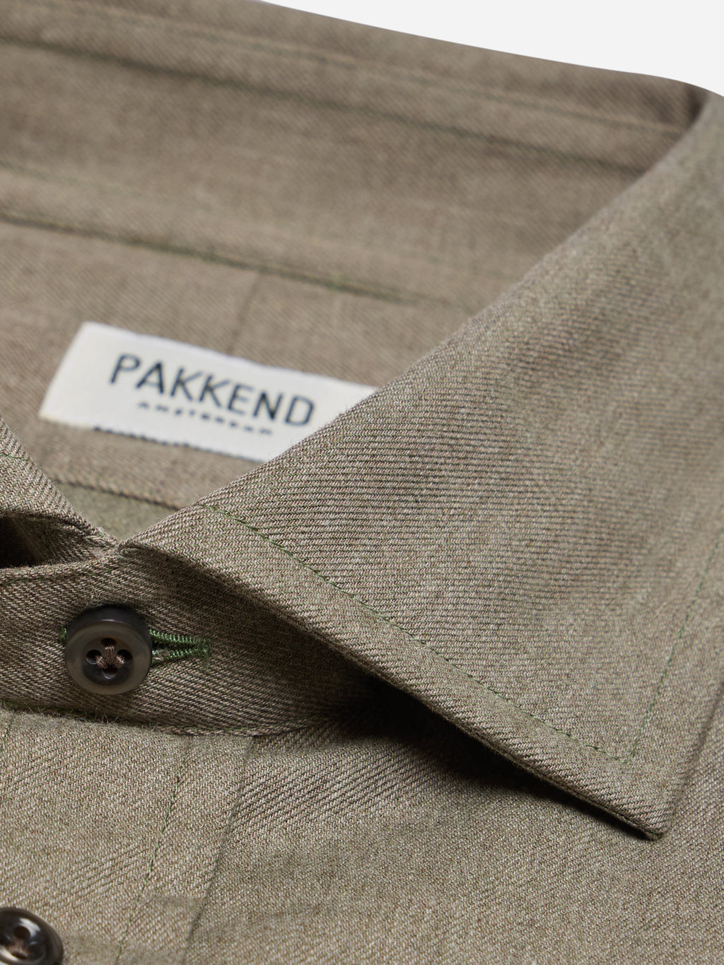 Khaki Brushed Cotton Shirt