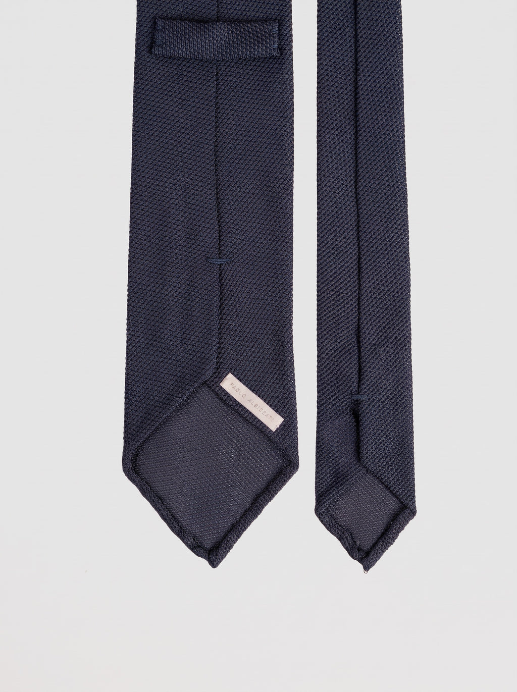 Paolo Albizzati Handmade Grenadine Navy Silk Tie