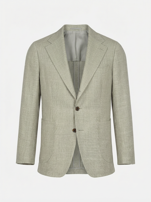 Beige Linen Blend Jacket