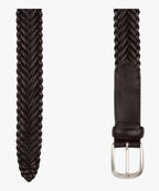 PROFUOMO Belt Hand Braided Brown