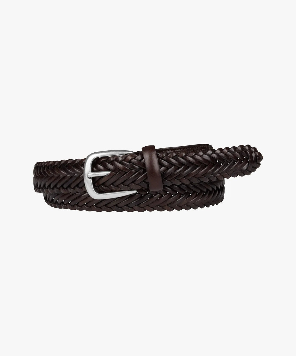 PROFUOMO Belt Hand Braided Brown