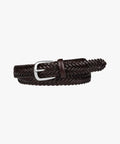 PROFUOMO Belt Hand Braided Brown