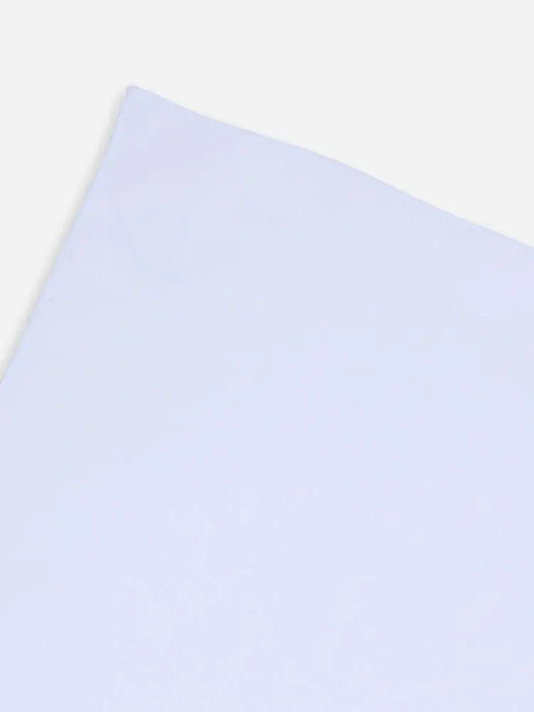 MUNGAI White Pocket Square with Hand-Rolled Edges