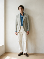 Beige Linen Blend Jacket