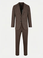 Brown Linen Blend Suit