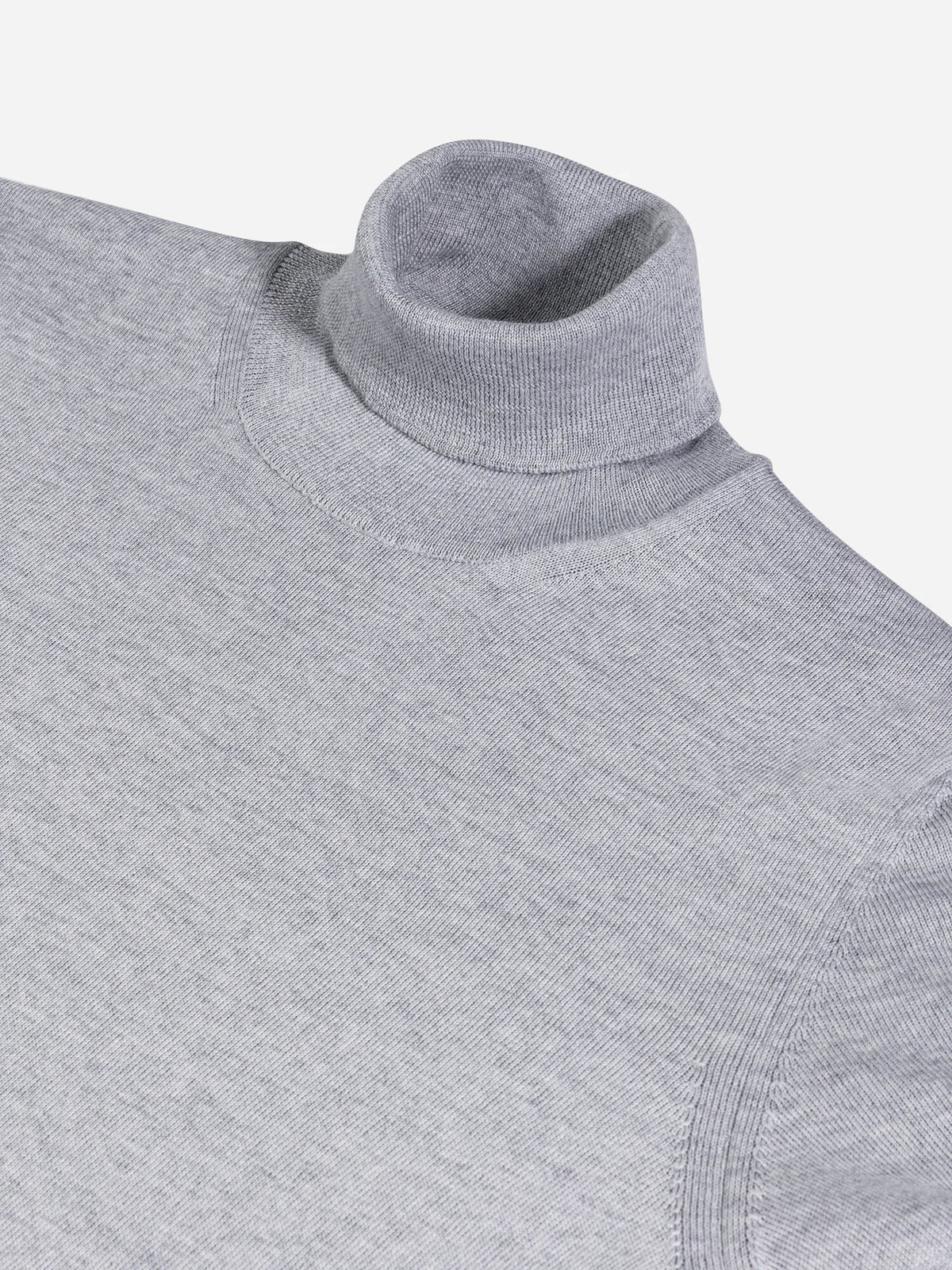 Light Grey Fine Merino Turtleneck