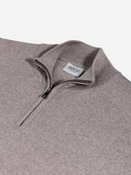 Taupe Fine Merino Half-Zip