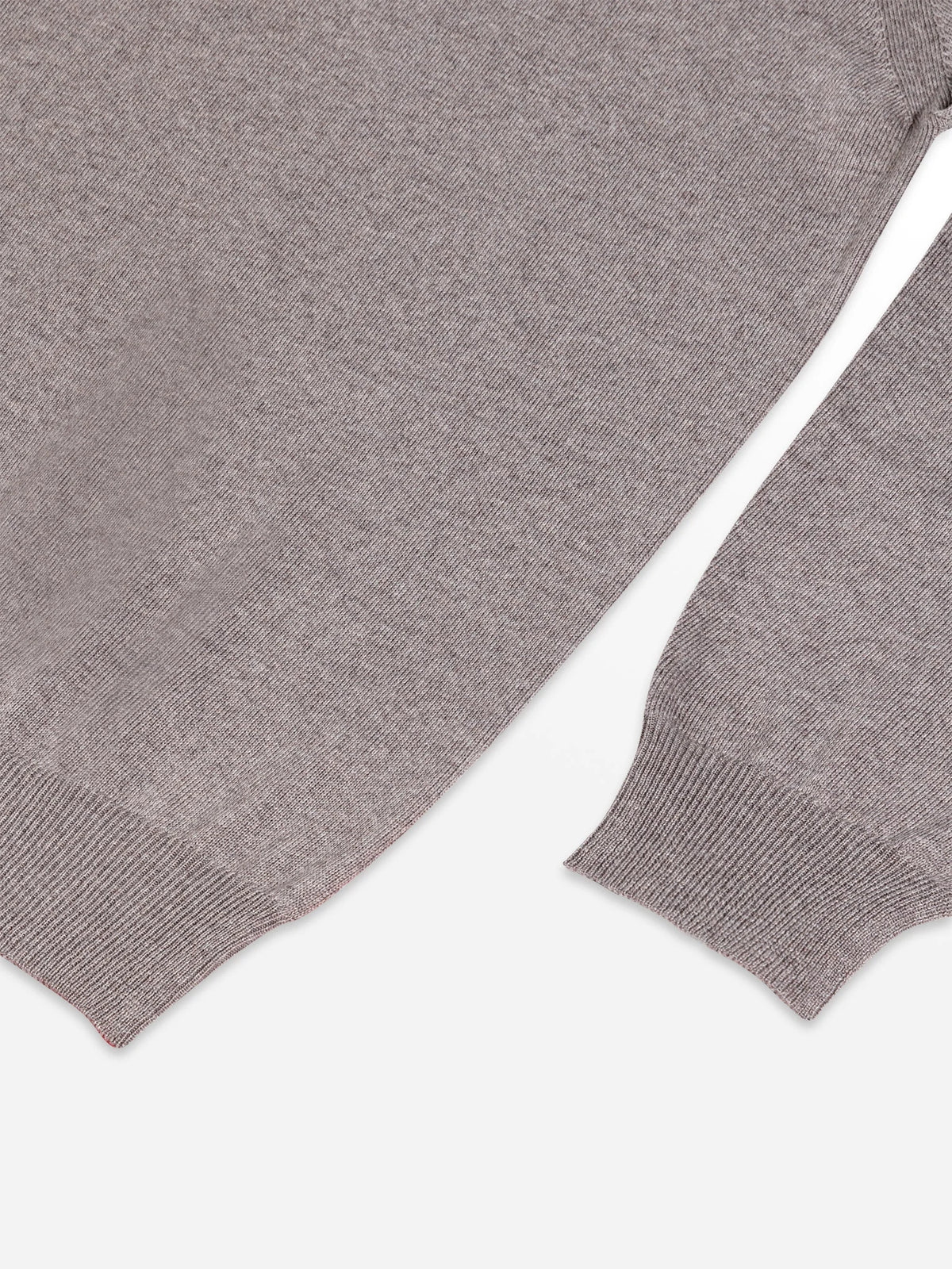 Taupe Fine Merino Half-Zip
